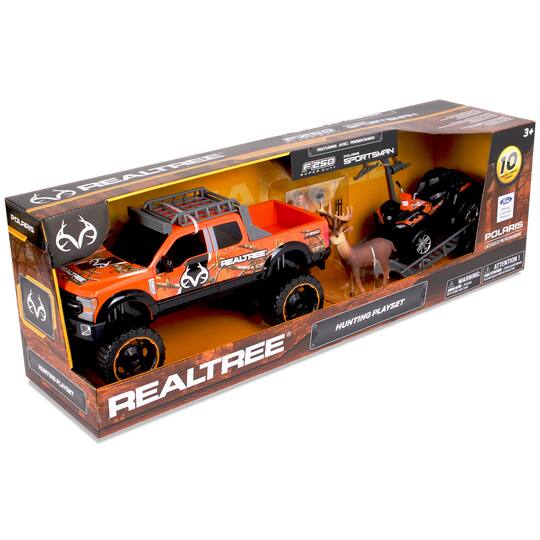 NKOK RealTree® Ford Super Duty® F250® 1:18 Scale 10 Piece Buck Hunting Playset